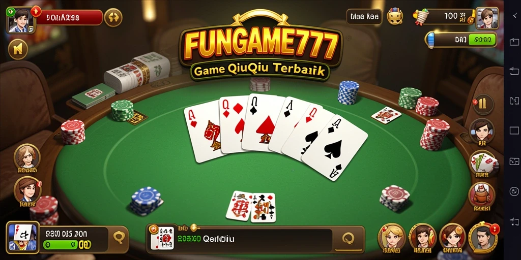Tampilan gameplay seru dalam FUNGAME777 QiuQiu.